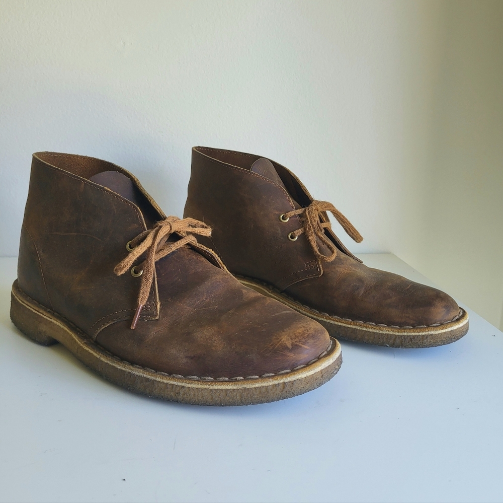 Clarks Desert Boot - Beeswax Leather - Size Mens 7
